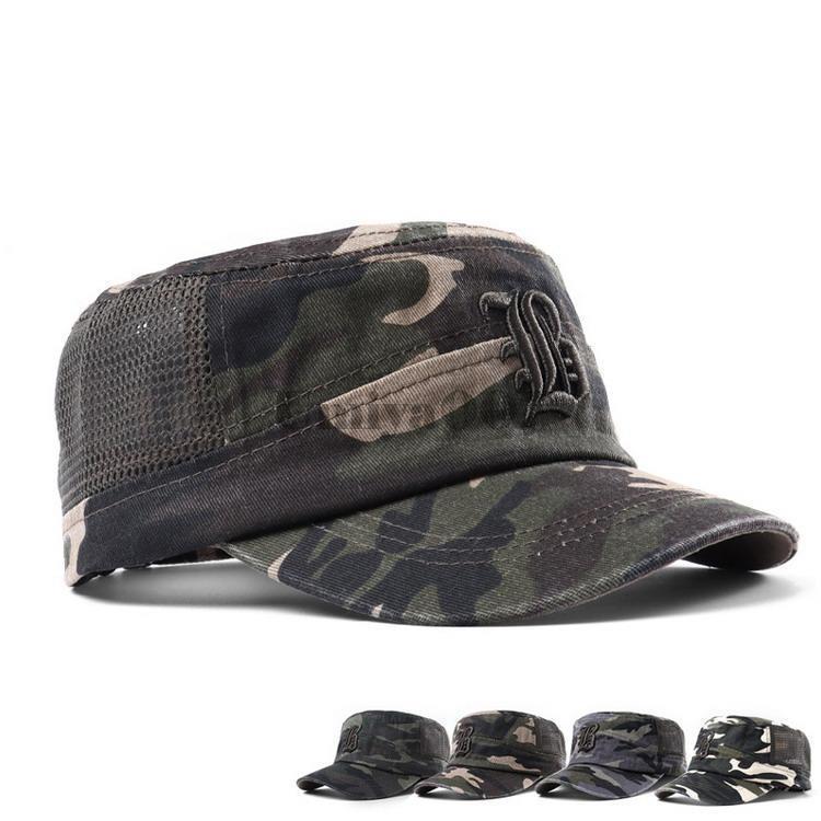 ワークキャップ 迷彩 メッシュ 帽子 ドゴールキャップ