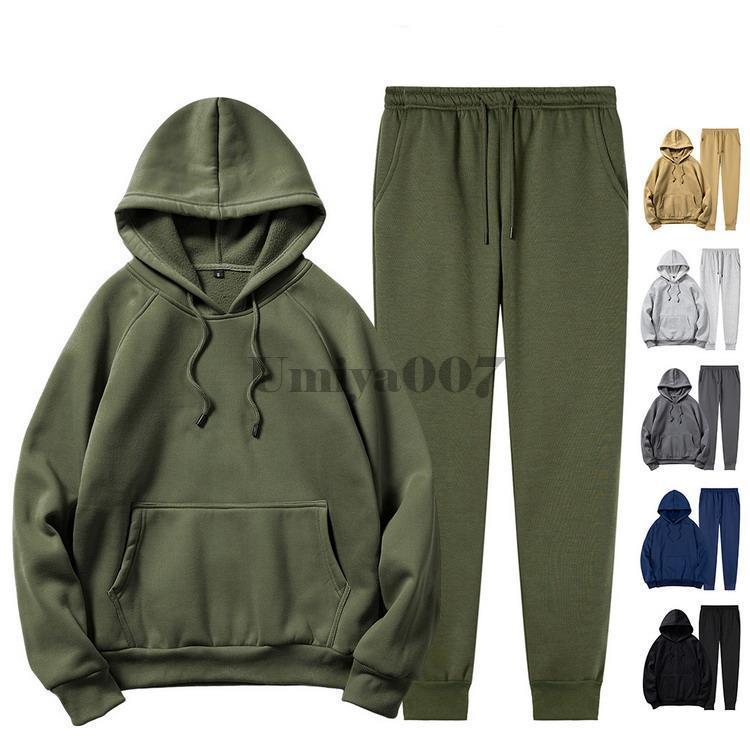 爆買 スウェット上下セット メンズ 裏起毛 パーカー+ジョガーパンツ