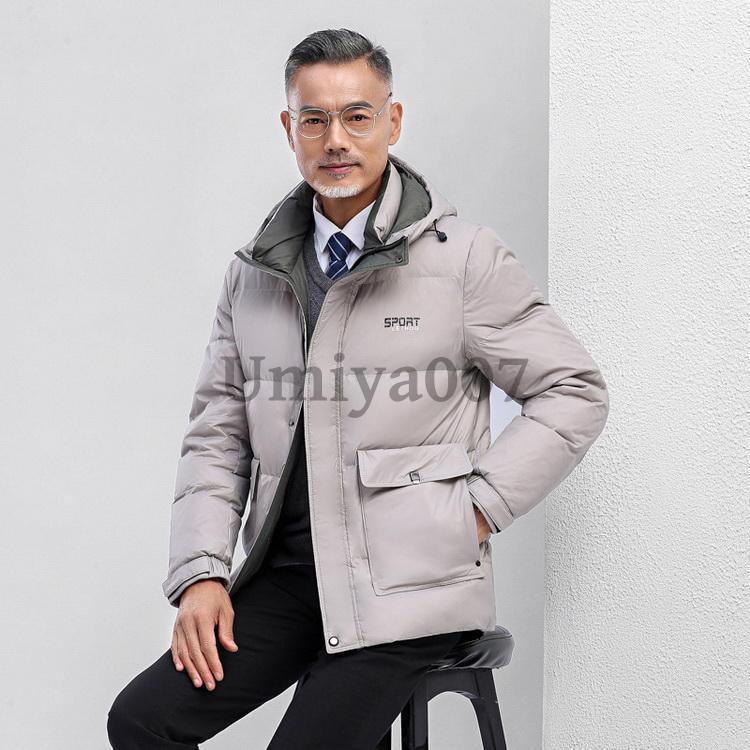 ダウンジャケット ダウンコート アウター コート ジャケット 90%ダウン あたたか 40代 50代 60代 メンズ ファッションの画像