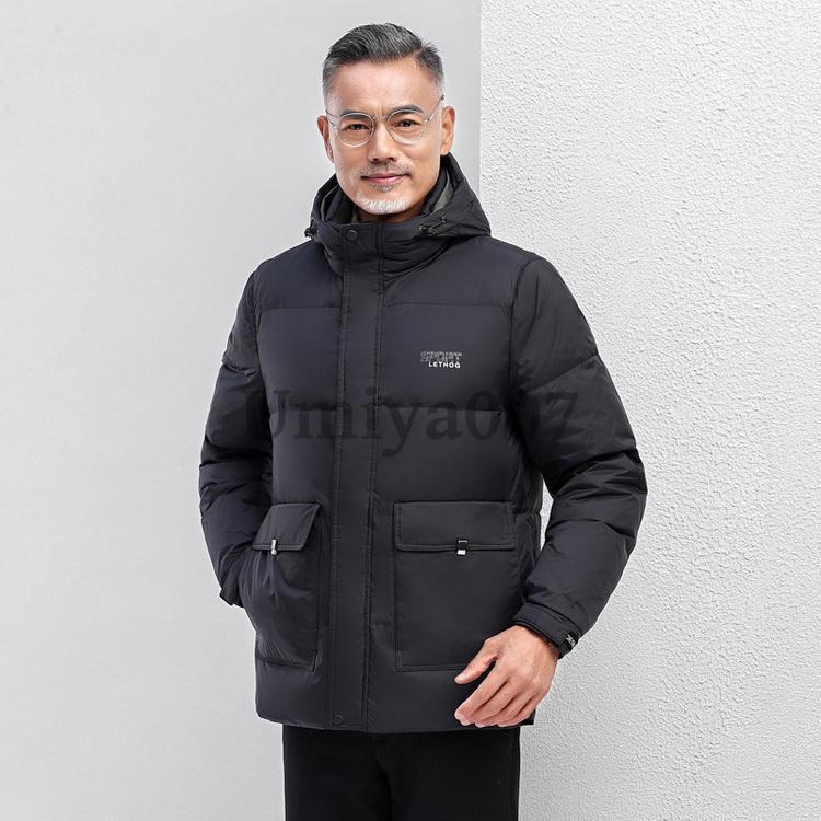 ダウンジャケット ダウンコート アウター コート ジャケット 90%ダウン あたたか 40代 50代 60代 メンズ ファッションの画像