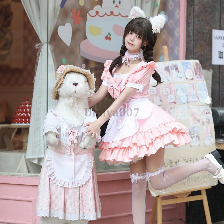 メイド服 コスプレ半袖 レディース メイド ロング ワンピース 可愛い クラシカル コスチューム フリルエプロン カチューシャ 英国風 ハロウィン 文化祭｜umiya007｜10