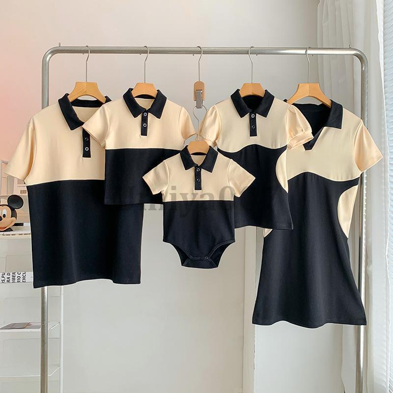 家族お揃いコーデ 家族記念撮影 姉妹 お揃い 服 親子リンクコーデ 親子 