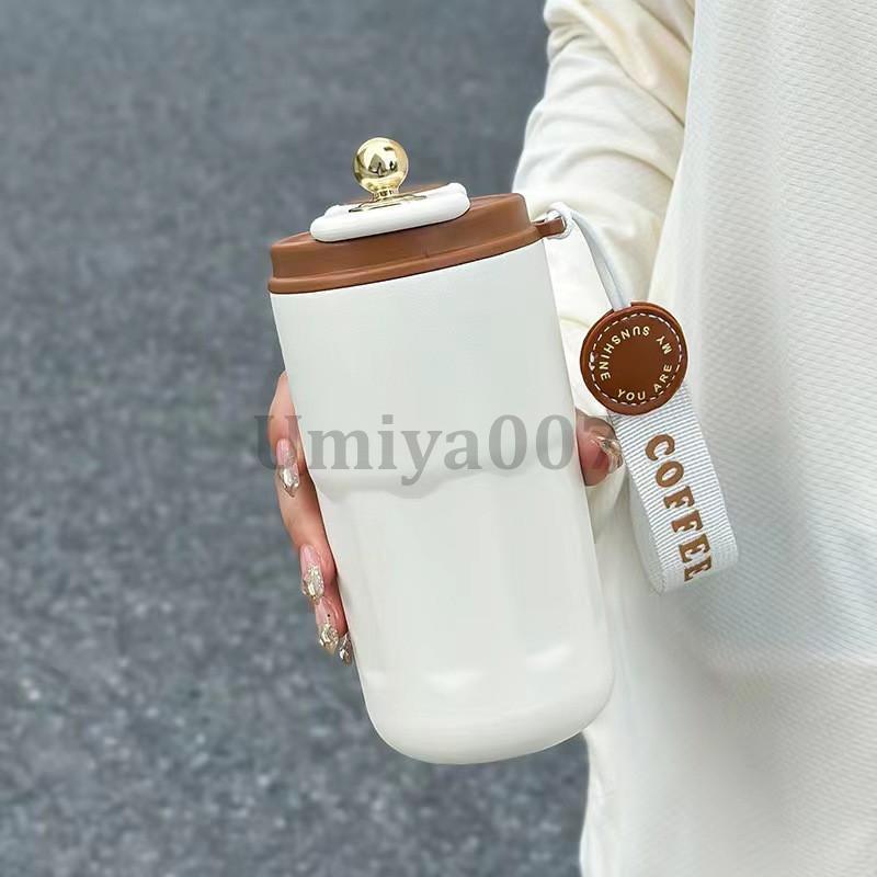 タンブラー 水筒 420ml 蓋付き 大容量 真空断熱 保温 保冷 持ち運び