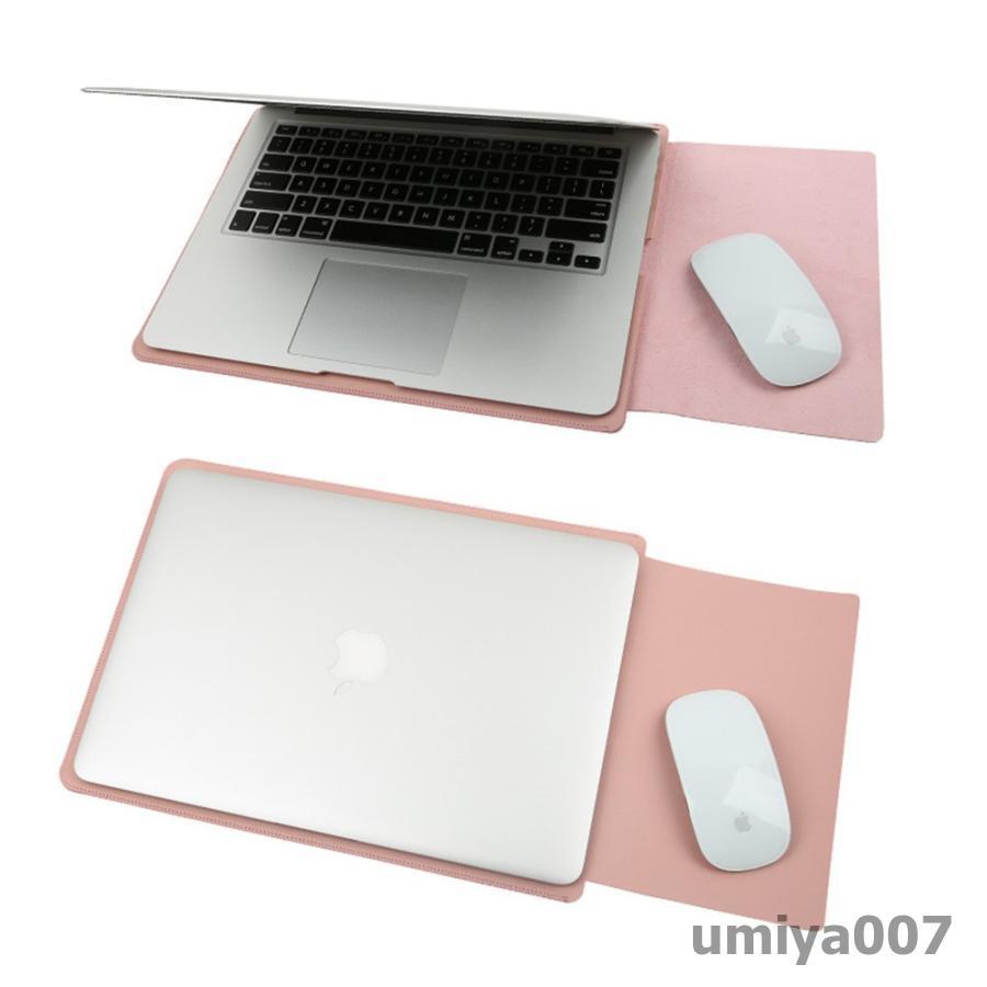 MacBook 12インチ用テーブルマット 電源バッグ マウスバッグ ケーブル巻き取りペルト 本体用レザーケース(五つセット) ポーチ｜umiya007｜08