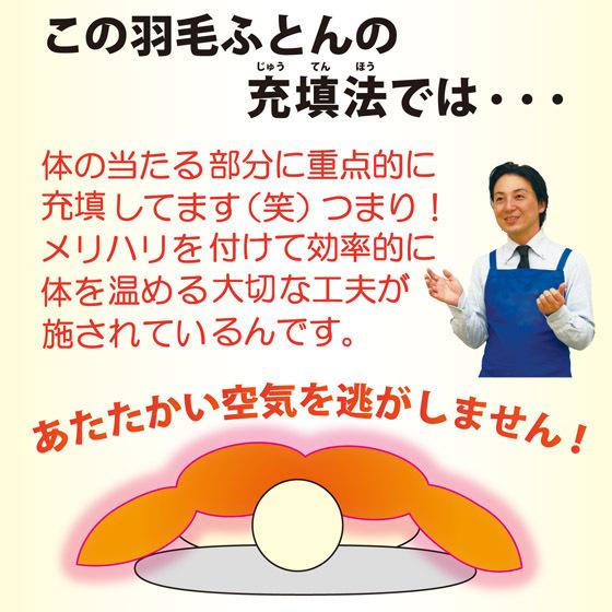 羽毛布団 シングル 掛け おすすめ 暖かい グースダウン95% 増量 冬用 あったか 軽い 高級 本掛け 限定 セール 西川 うもうふとん｜umou-iine｜18