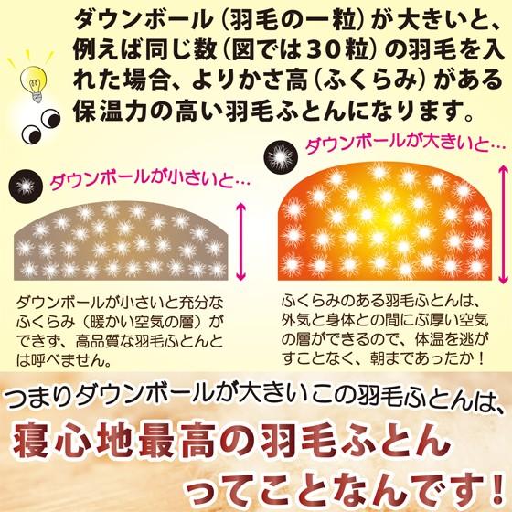 羽毛布団 羽毛ふとん シングルサイズ 掛け布団 日本製 高級グースダウン95％ ダウン 大増量 おすすめ 暖かい｜umou-iine｜08