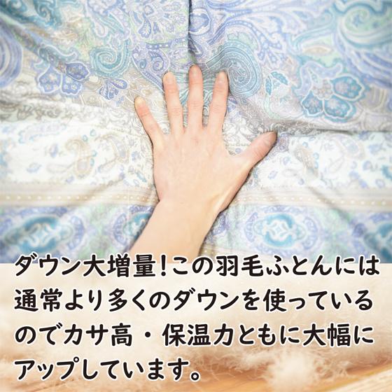 羽毛掛け布団 シングルサイズ グースダウン 90% 増量 冬用 本掛け 限定