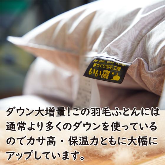 羽毛掛け布団 シングルサイズ グースダウン 93% 増量 冬用 本掛け 限定