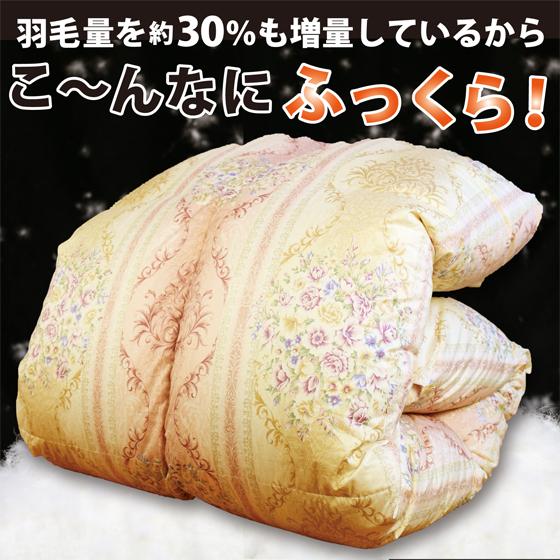 羽毛掛け布団 日本製 シングルロング グースダウン95% 増量 冬用