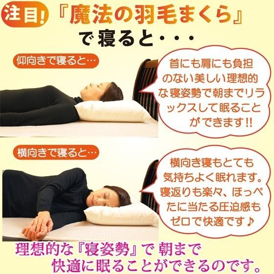 羽毛枕 羽毛まくら ホテル枕 日本製 43×63cm グースダウン95% 柔らかい