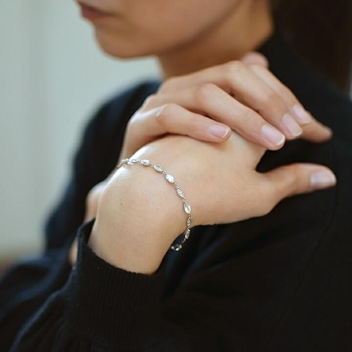 ブレスレット ブルームーンストーン ダイヤモンド agio 腕輪 PT900 