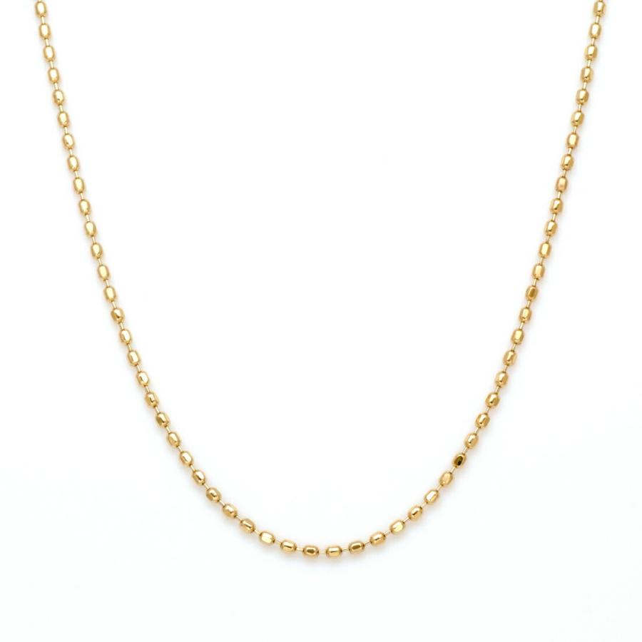 ネックレス カットボールチェーン カットボールチェーン　10金　40センチ　ゴールド　チェーンネックレス k10 40cm umu : ゴールド 10金 K10 アクセサリー