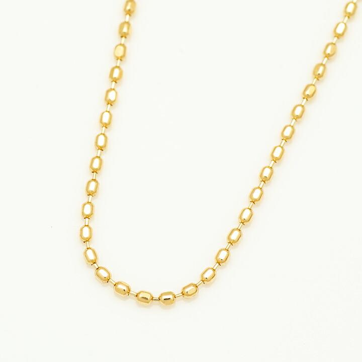 k10 カットボールチェーン　10金　40センチ　ゴールド　チェーンネックレス カットボールチェーン ネックレス 40cm K10 10金 ゴールド : umu