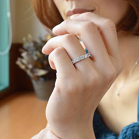指輪 エタニティリング ダイヤモンド 1.5ct SIクラス PT900・K18・K10 