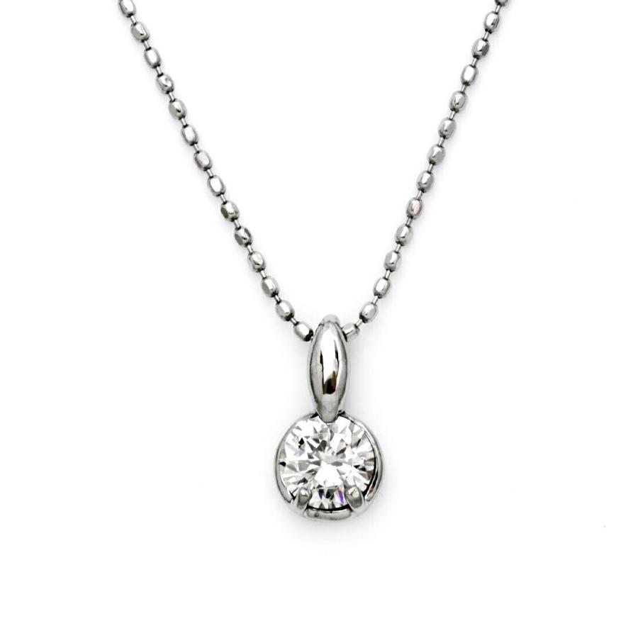 ペンダントトップ ダイヤモンド 0.3ct ネックレス PT900・K18・K10選択