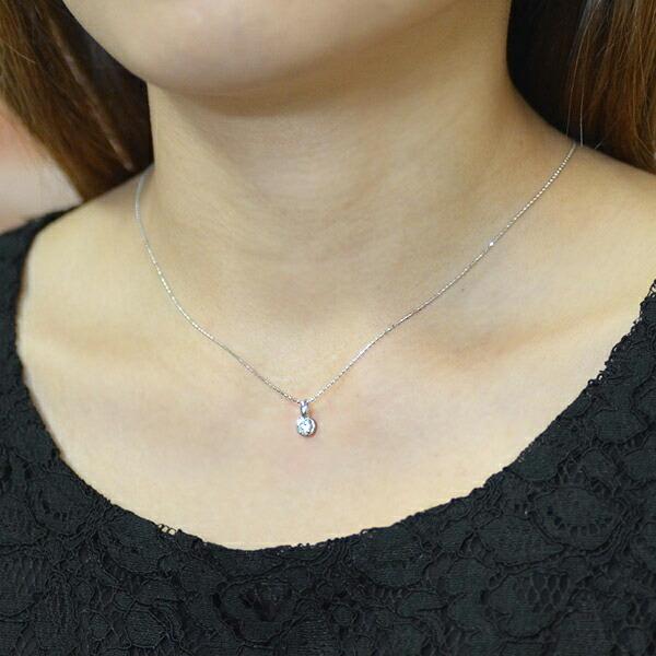 ペンダントトップ ダイヤモンド 0.3ct ネックレス PT900・K18・K10選択