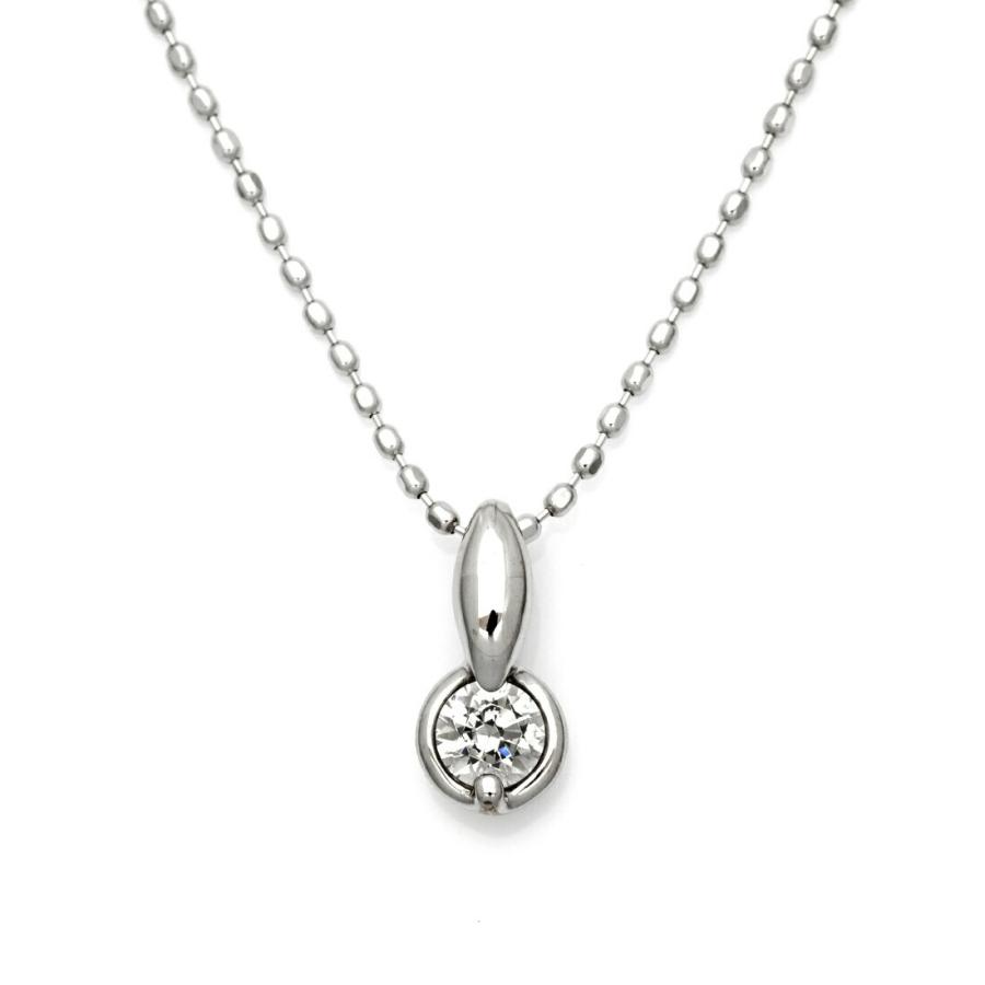 ペンダントトップ ダイヤモンド 0.1ct ネックレス PT900・K18・K10選択