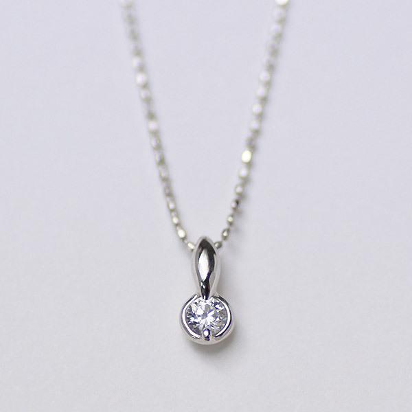 ペンダントトップ ダイヤモンド 0.1ct ネックレス PT900・K18・K10選択