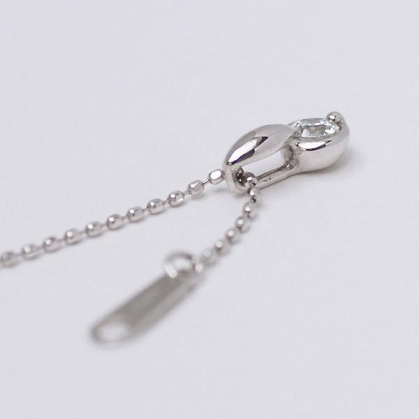 ペンダントトップ ダイヤモンド 0.1ct ネックレス PT900・K18・K10選択
