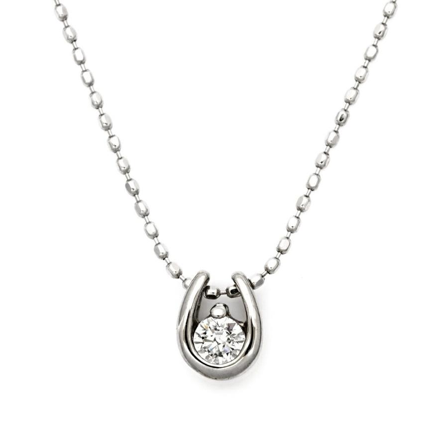 ペンダント ダイヤモンド 0.1ct ネックレス カットボールチェーン 