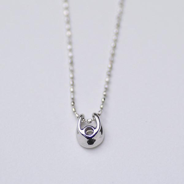 ペンダント ダイヤモンド 0.1ct ネックレス カットボールチェーン 