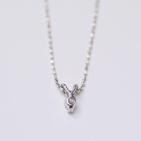 ペンダント ダイヤモンド 0.1ct ネックレス カットボールチェーン 