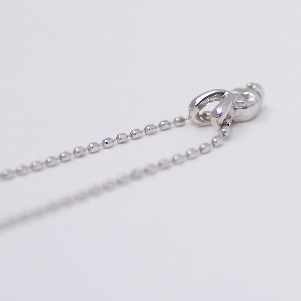 ペンダント ダイヤモンド 0.1ct ネックレス カットボールチェーン 