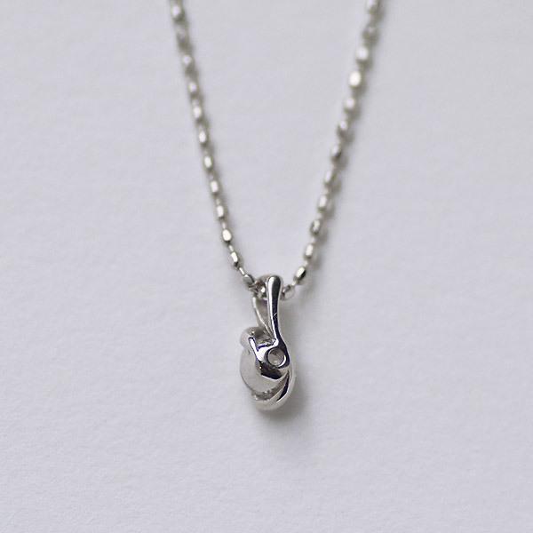 ペンダント ダイヤモンド 0.1ct ネックレス カットボールチェーン 