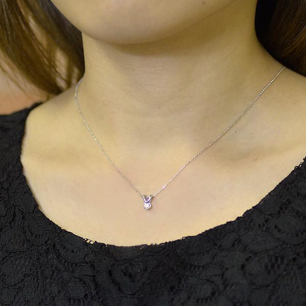 ペンダントトップ ダイヤモンド 0.1ct ネックレス PT900・K18・K10選択