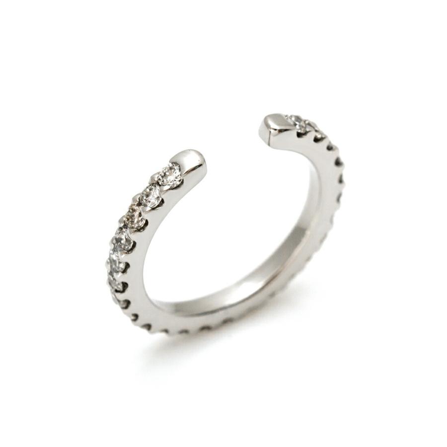 イヤーカフ ダイヤモンド 0.25ct イヤリング 片耳用 PT950・K18
