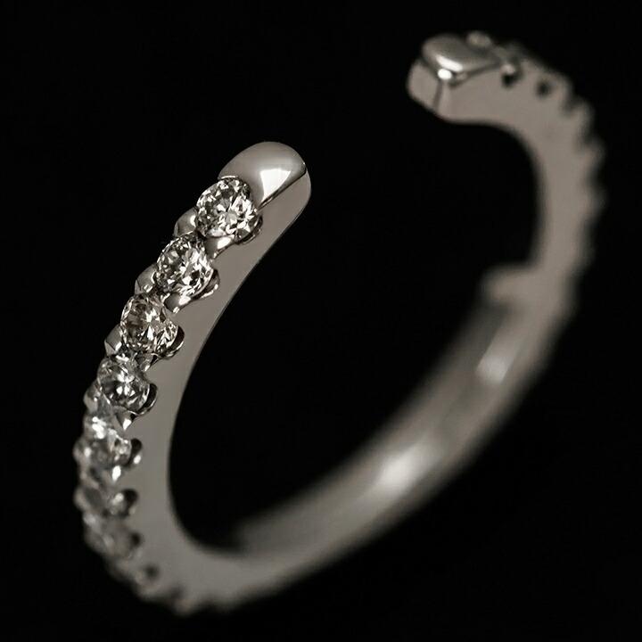 イヤーカフ ダイヤモンド 0.25ct イヤリング 片耳用 PT950・K18