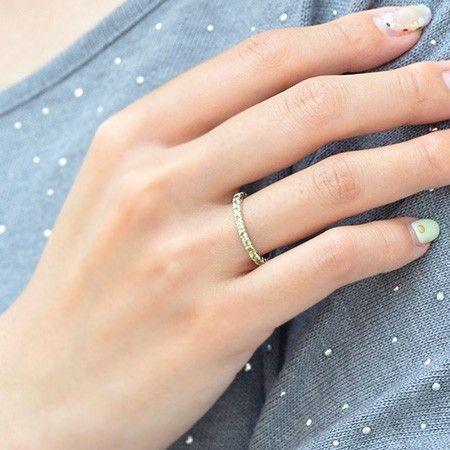 限定受注 指輪 エタニティリング ペリドット PT900・K18・K10選択可