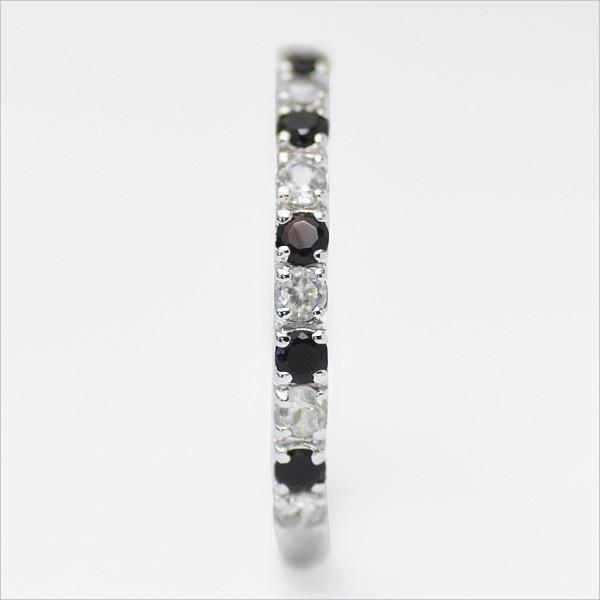 限定受注 指輪 エタニティリング オニキス ホワイトトパーズ PT900