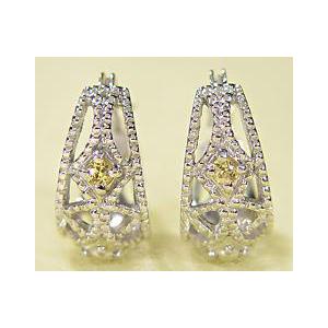 K18 イエローサファイア ピアス cortile 9月誕生石 アクセサリー