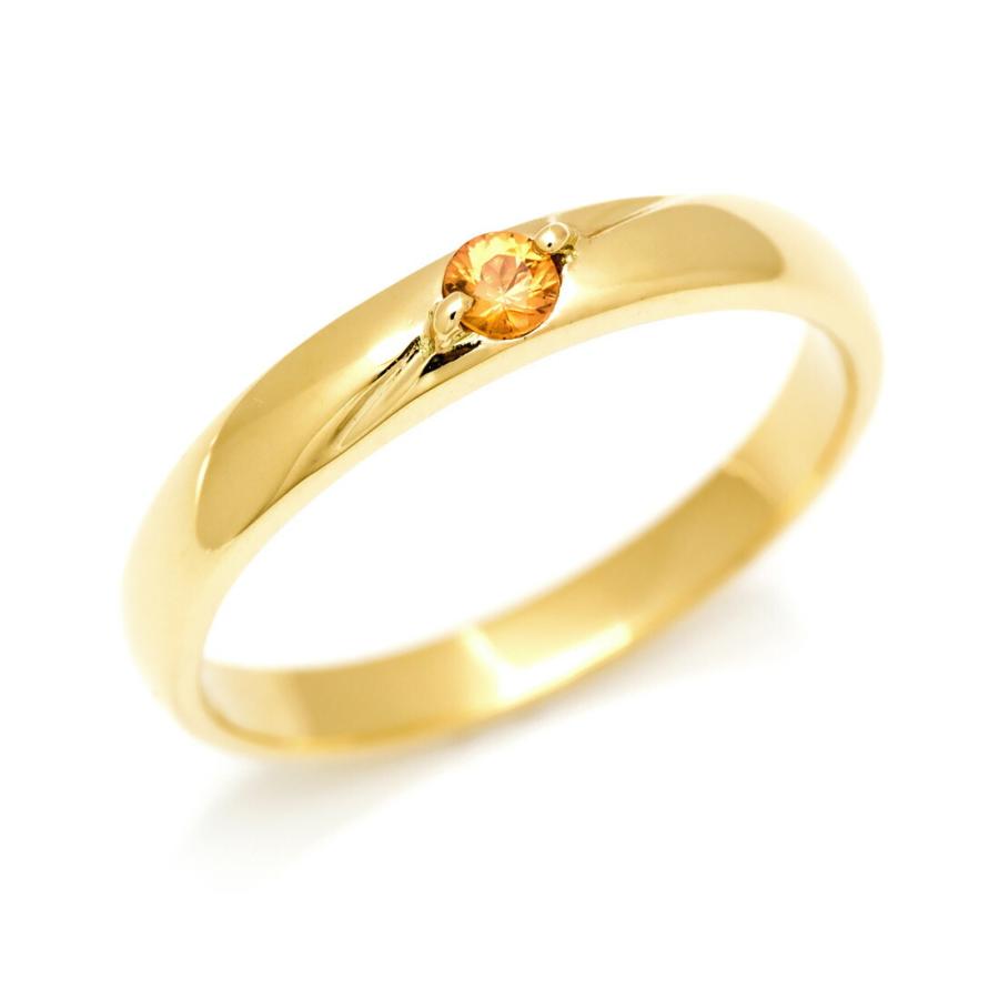 指輪 リング K10 ゴールド オレンジサファイア レディース 10K 10金