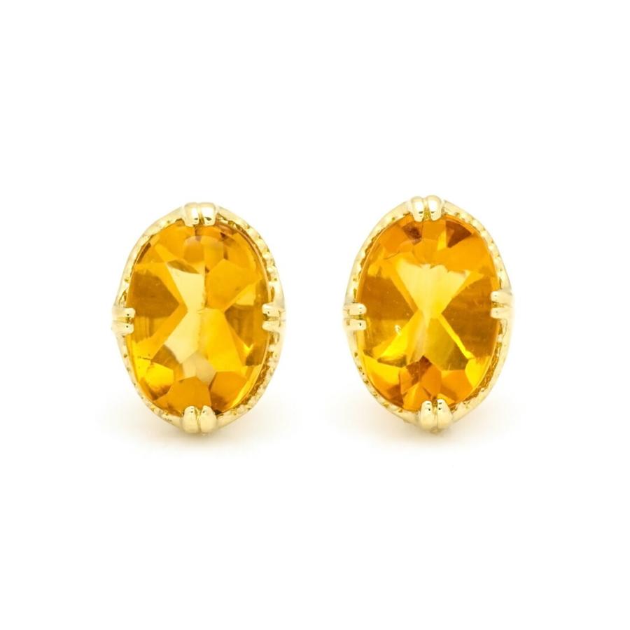 シトリン　k18　一粒ピアス シトリン K18ピアス(11月誕生石)《20T10186》 | 京セラ
