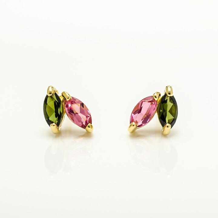 umu K18PG ピンクトルマリン 3mm ピアス