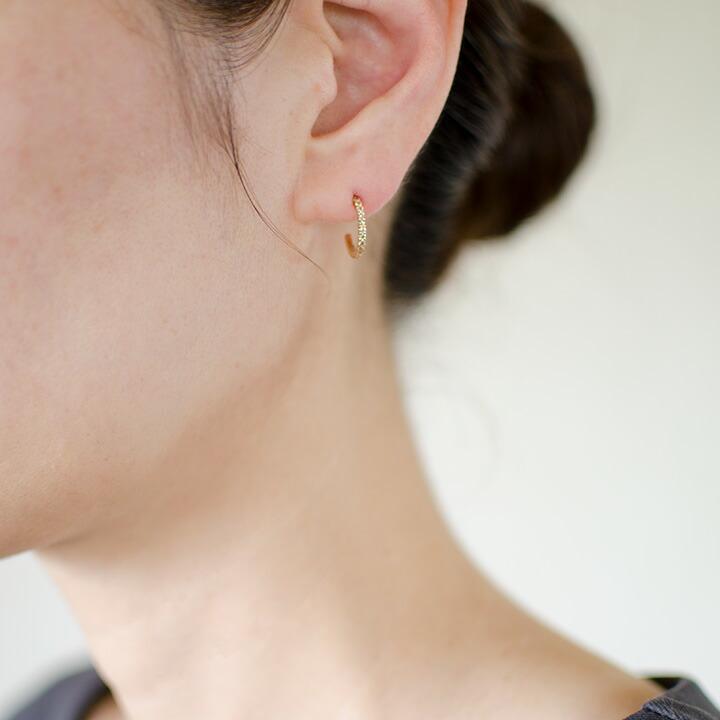 スタッドピアス エタニティ ブラウンダイヤモンド 0.2ct イヤリング 