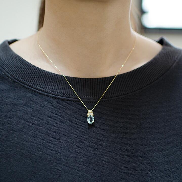 ⭐︎【高級】天然 アクアマリン ペンダントトップ k18 9.4g ネックレス