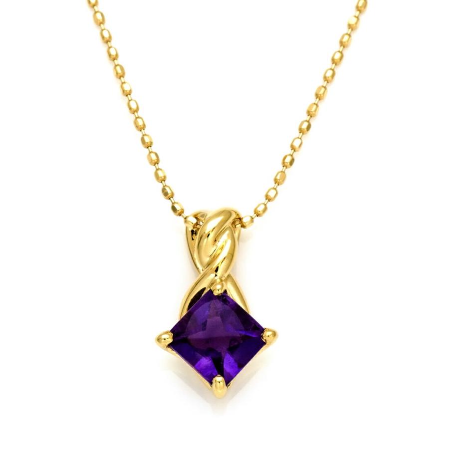 ペンダントトップ アメシスト liana ゴールド K18 レディース 18K 18金 