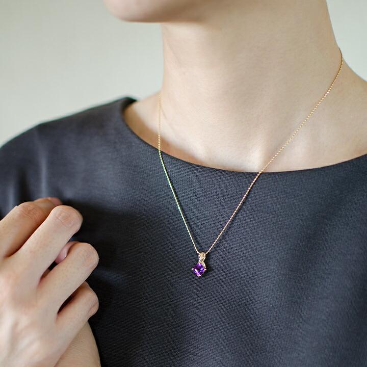 ペンダントトップ アメシスト liana ゴールド K18 レディース 18K 18金 