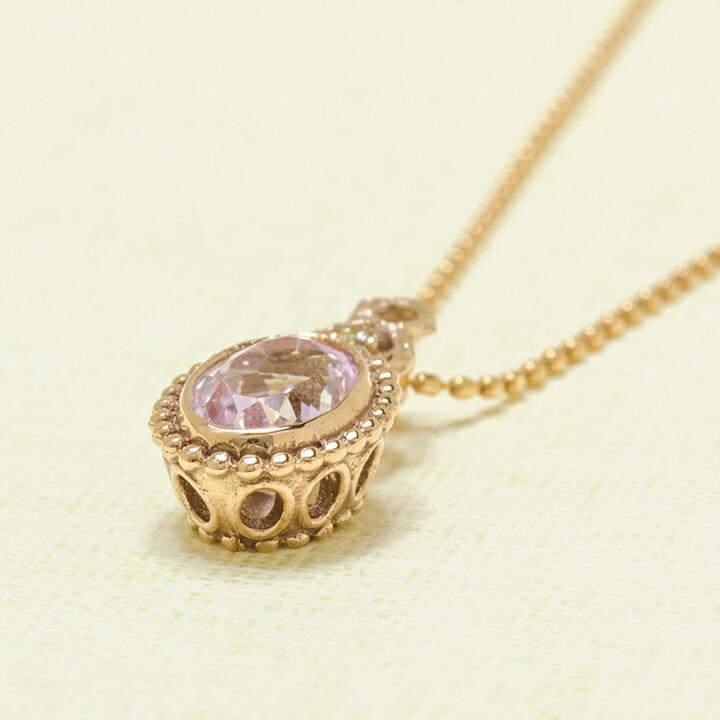 ペンダントトップ クンツァイト ダイヤモンド driade ネックレス PT900 