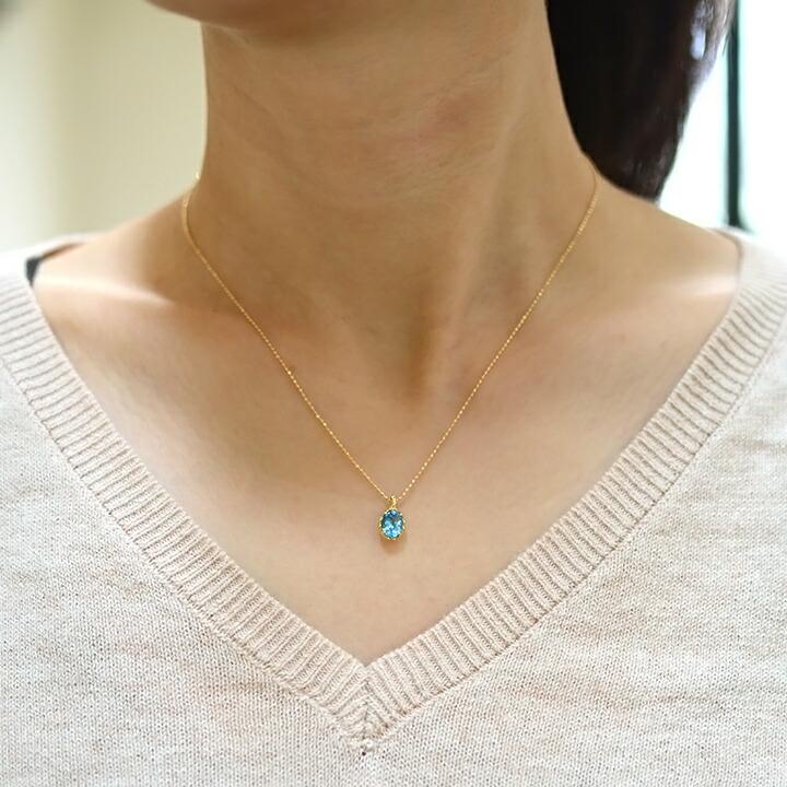 ペンダントトップ ブルートパーズ fresco ゴールド K18 レディース 18K