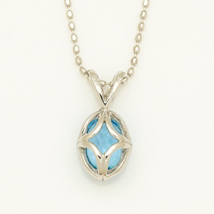 ペンダントトップ ブルートパーズ drop ゴールド K18 レディース 18K 