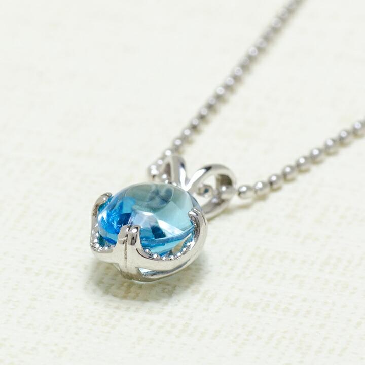 ペンダントトップ ブルートパーズ drop ゴールド K18 レディース 18K 