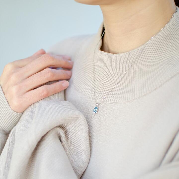 ペンダントトップ ブルートパーズ drop ゴールド K18 レディース 18K 