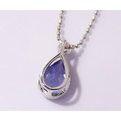 ペンダントトップ タンザナイト ダイヤモンド goccia ネックレス PT900