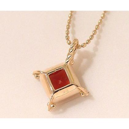 K18/ガーネットトップ K18 ガーネット ペンダントトップ ialino 1月誕生石