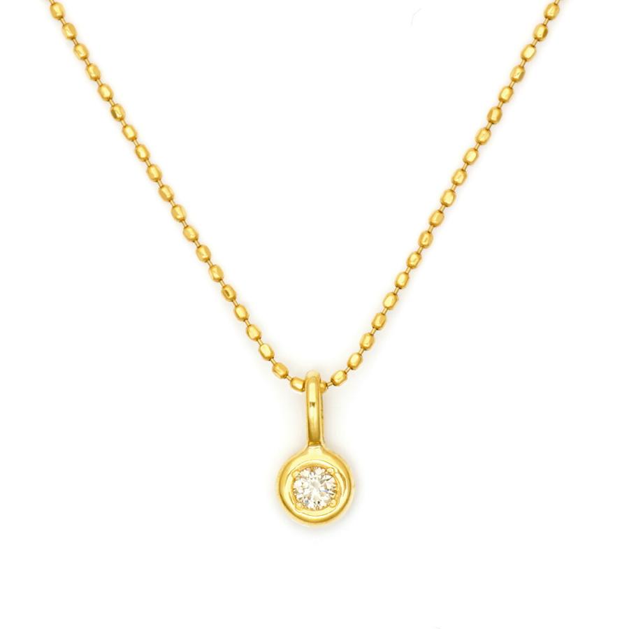 ペンダントトップ ダイヤモンド 0.05ct piccolo ネックレス PT900・K18 