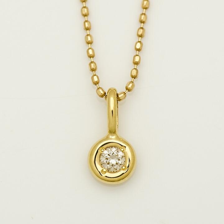 ペンダントトップ ダイヤモンド 0.05ct piccolo ネックレス PT900・K18 